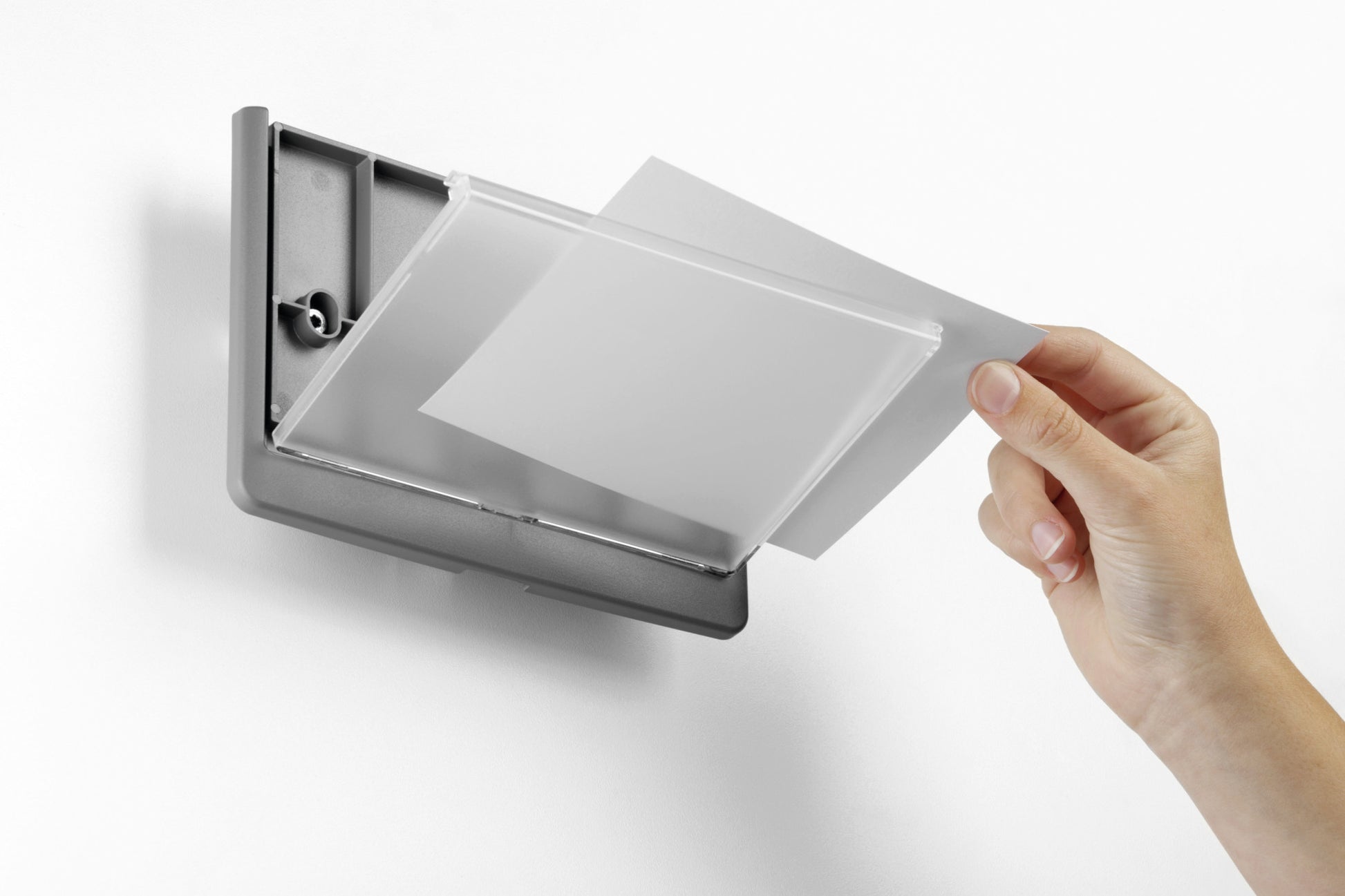 Durable Schilderhalter Click Sign 486037 – graphit – Kunststoff – 149×52,5 mm – 1 Stk.