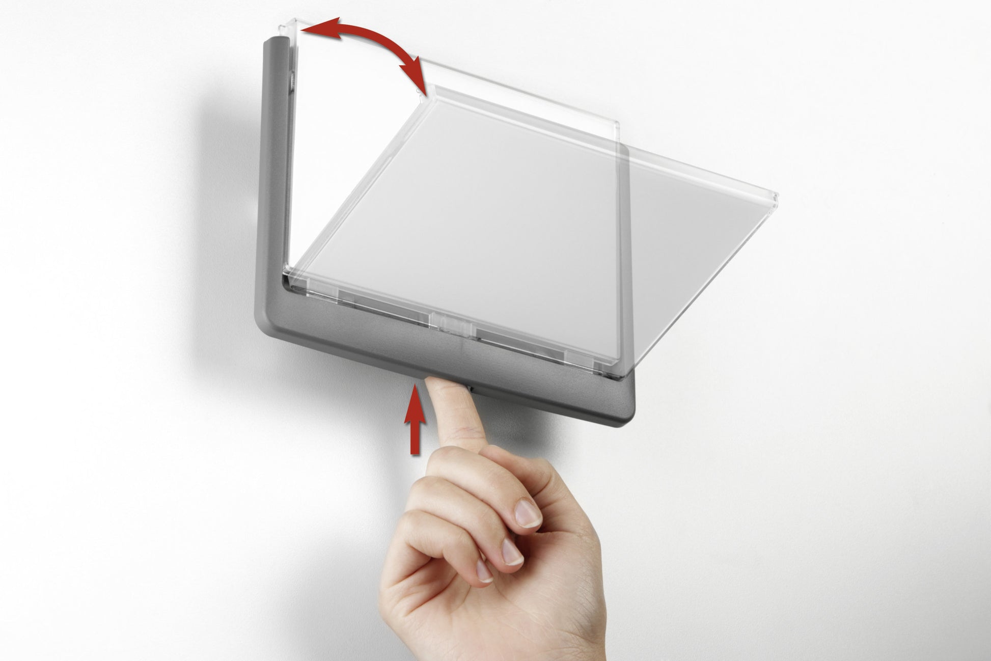 Durable Schilderhalter Click Sign 486037 – graphit – Kunststoff – 149×52,5 mm – 1 Stk.