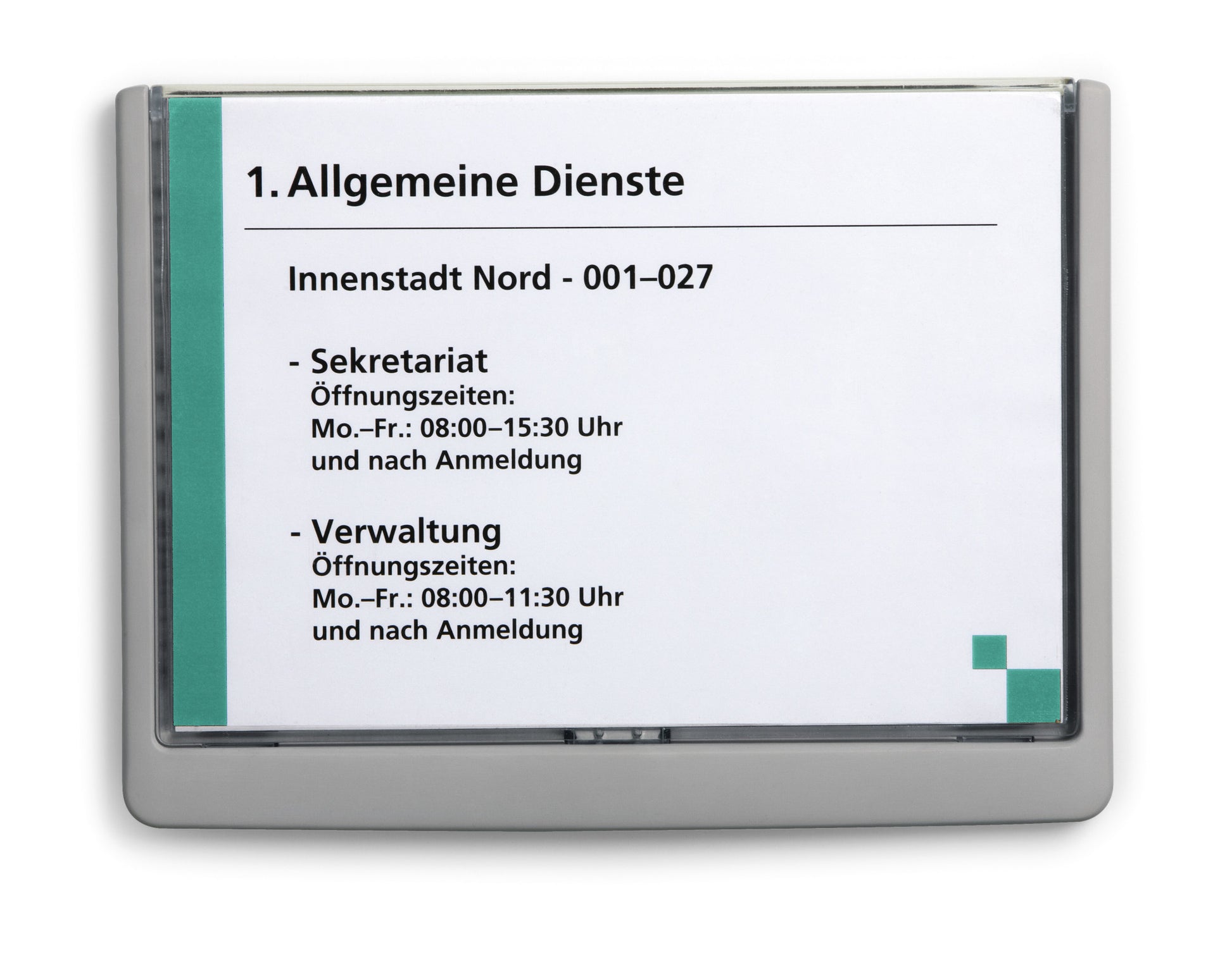 Durable Schilderhalter – für A5 – Querformat – Graphit – Kunststoff – 1 Stk.