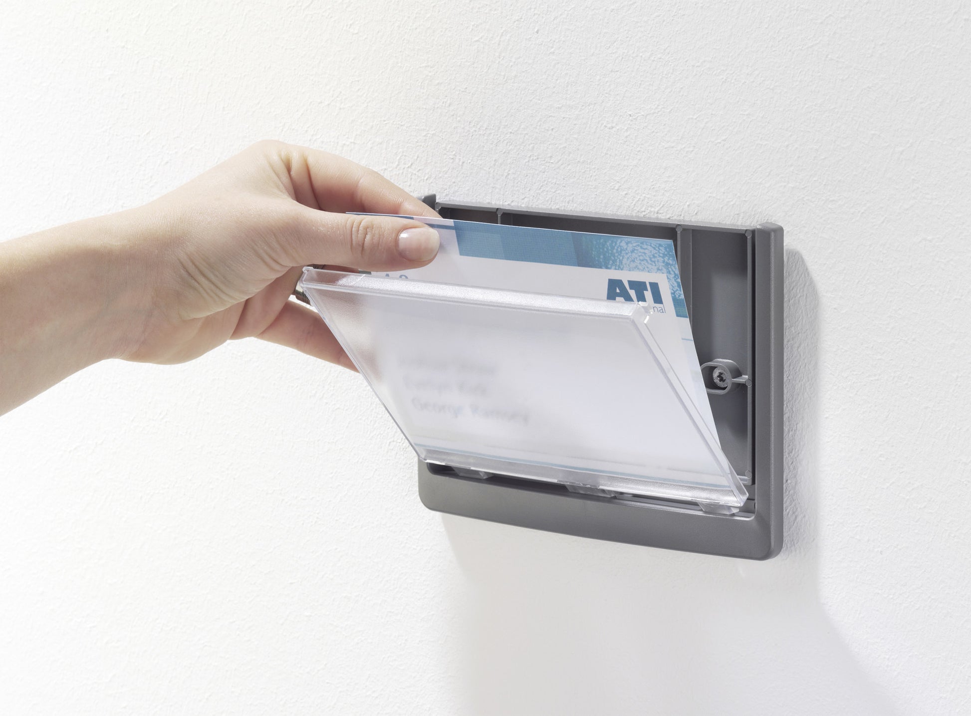 Durable Schilderhalter – für A5 – Querformat – Graphit – Kunststoff – 1 Stk.