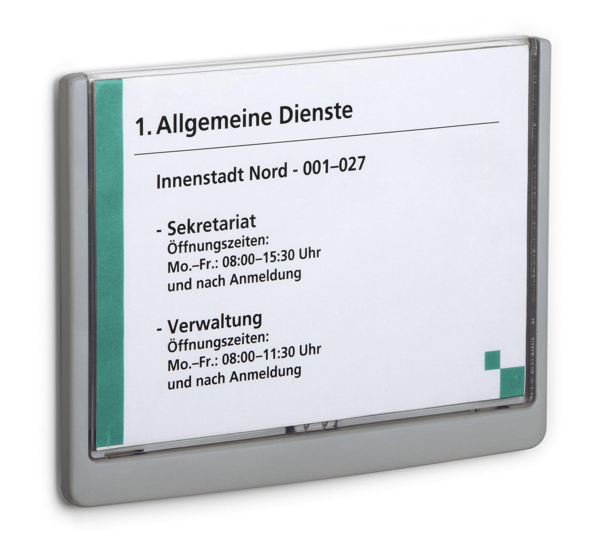 Durable Schilderhalter – für A5 – Querformat – Graphit – Kunststoff – 1 Stk.