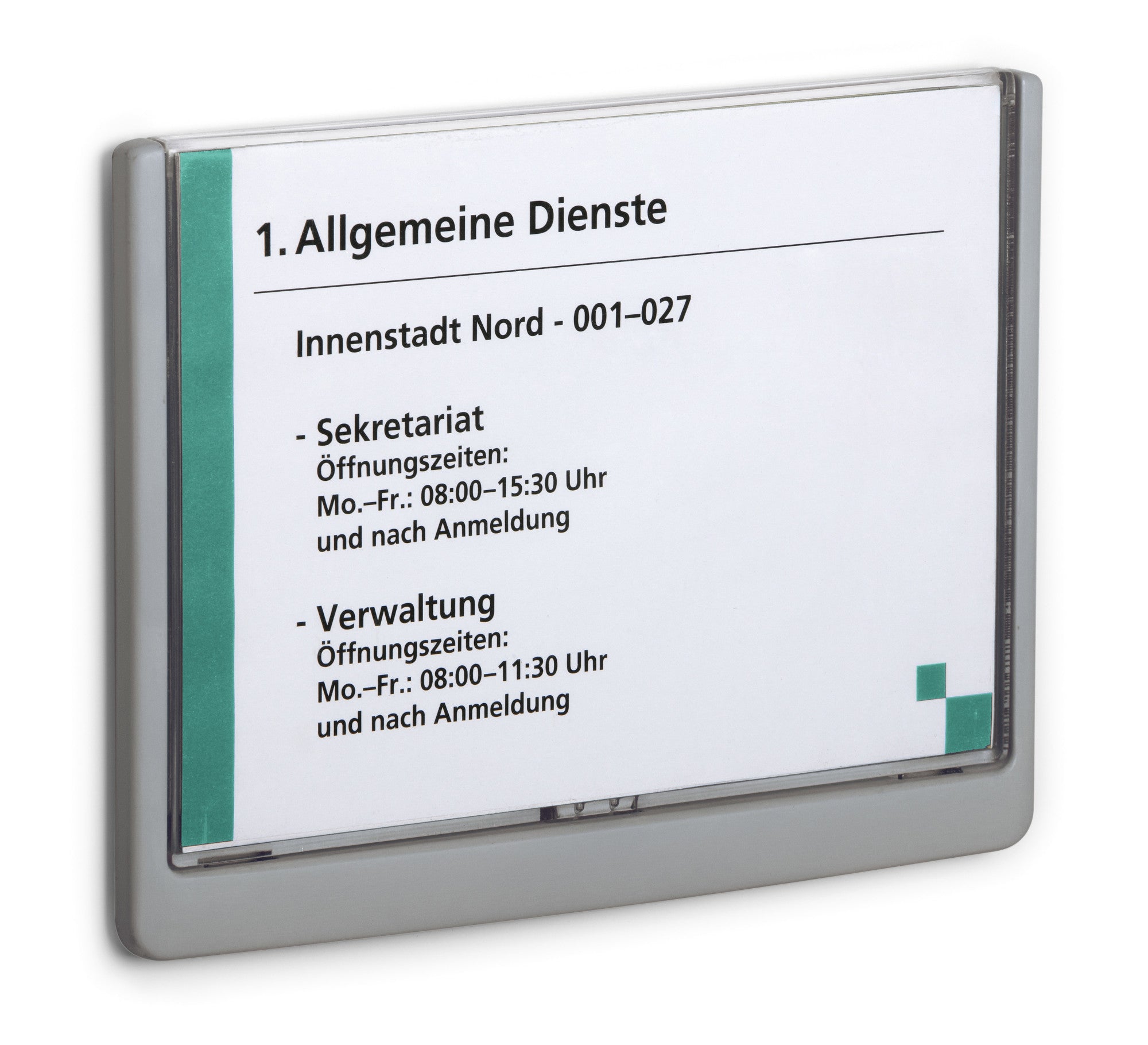 Durable Schilderhalter – für A5 – Querformat – Graphit – Kunststoff – 1 Stk.