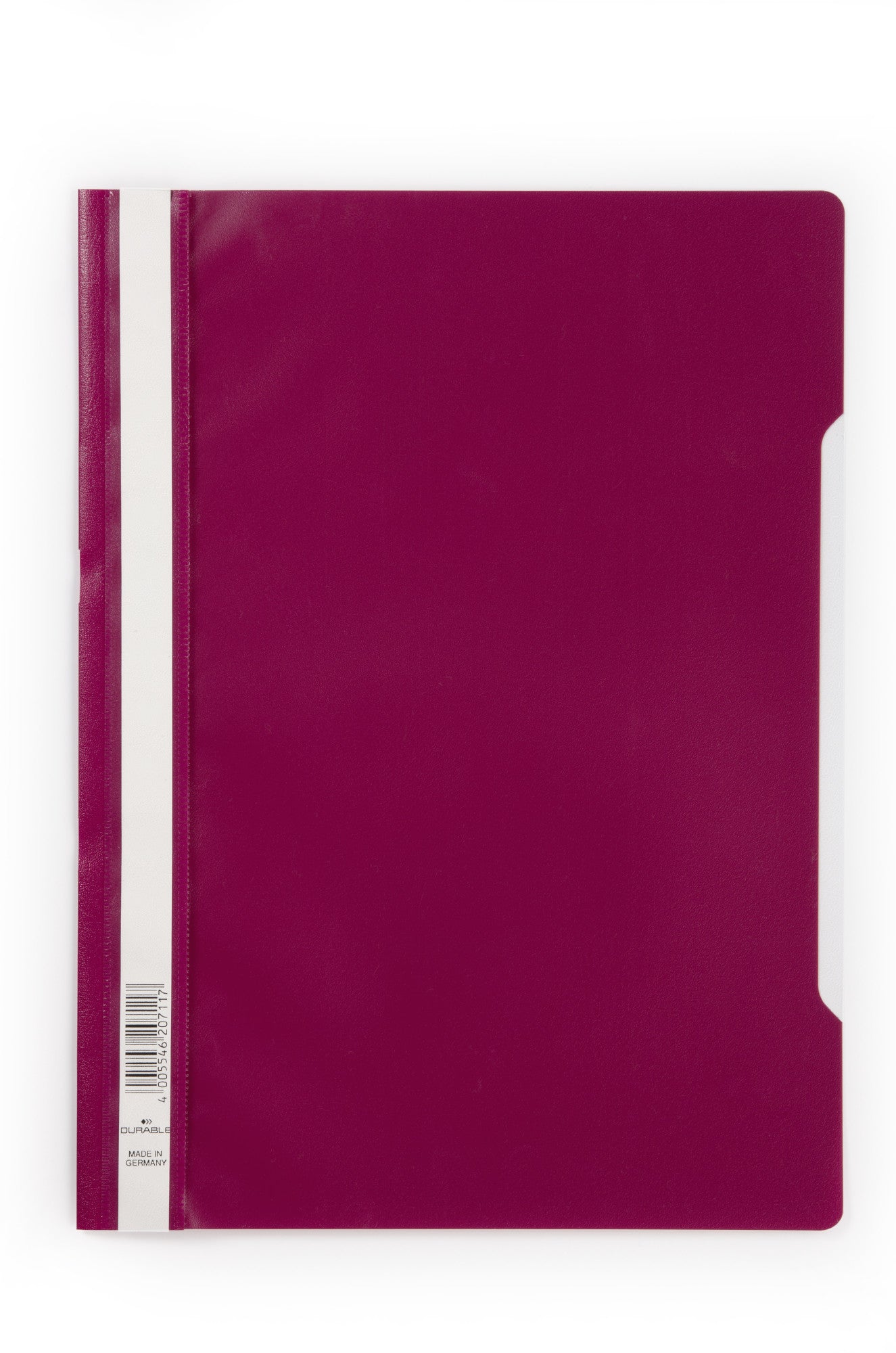Durable Schnellhefter für A4, Polypropylen (PP), violett – transparenter Vorderdeckel, Beschriftungsstreifen