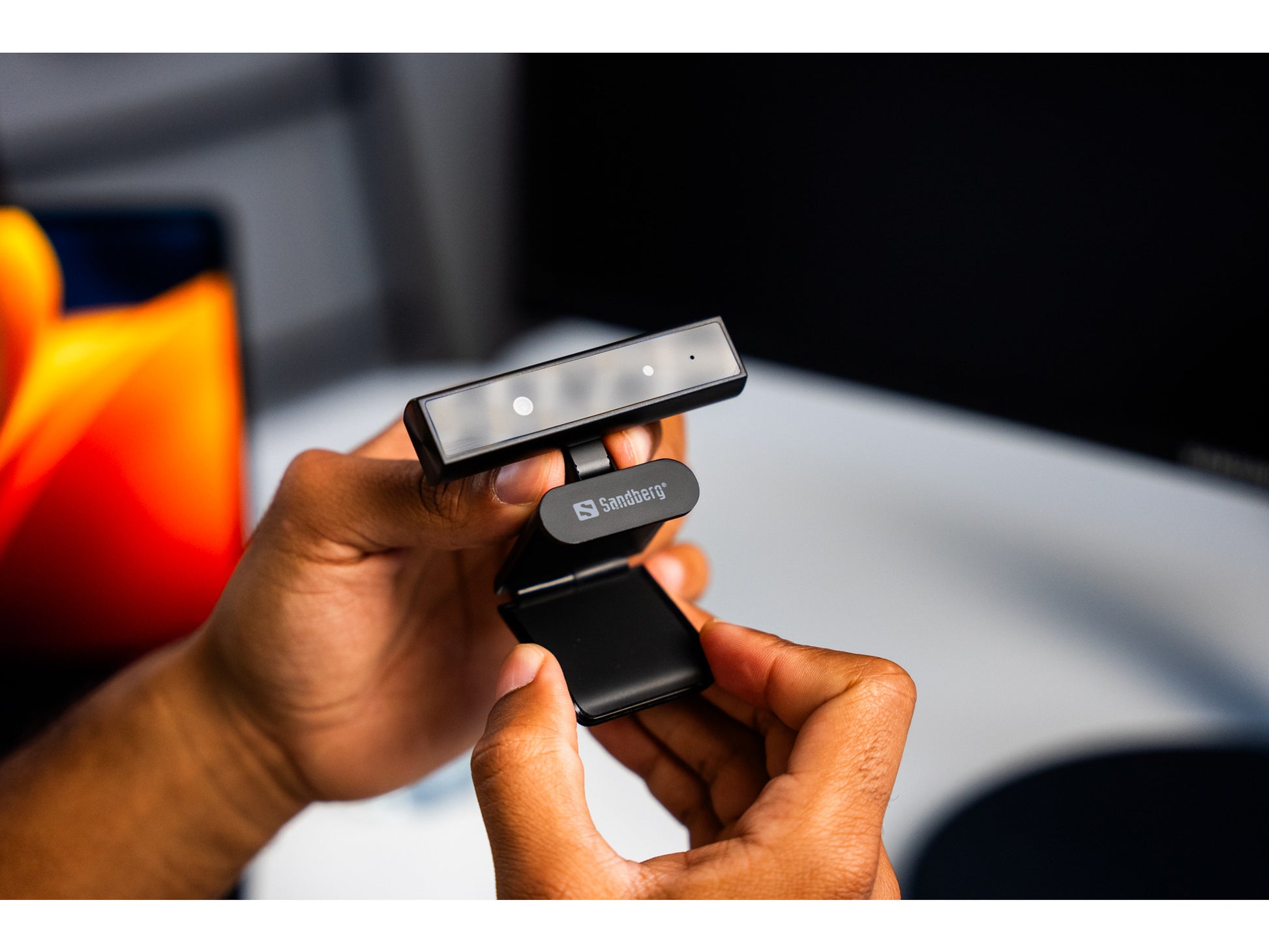 Sandberg Face-ID Webcam Mini – Webcam – Full HD 1080p, bis 30 fps, USB-C, 85° FOV, Schwarz