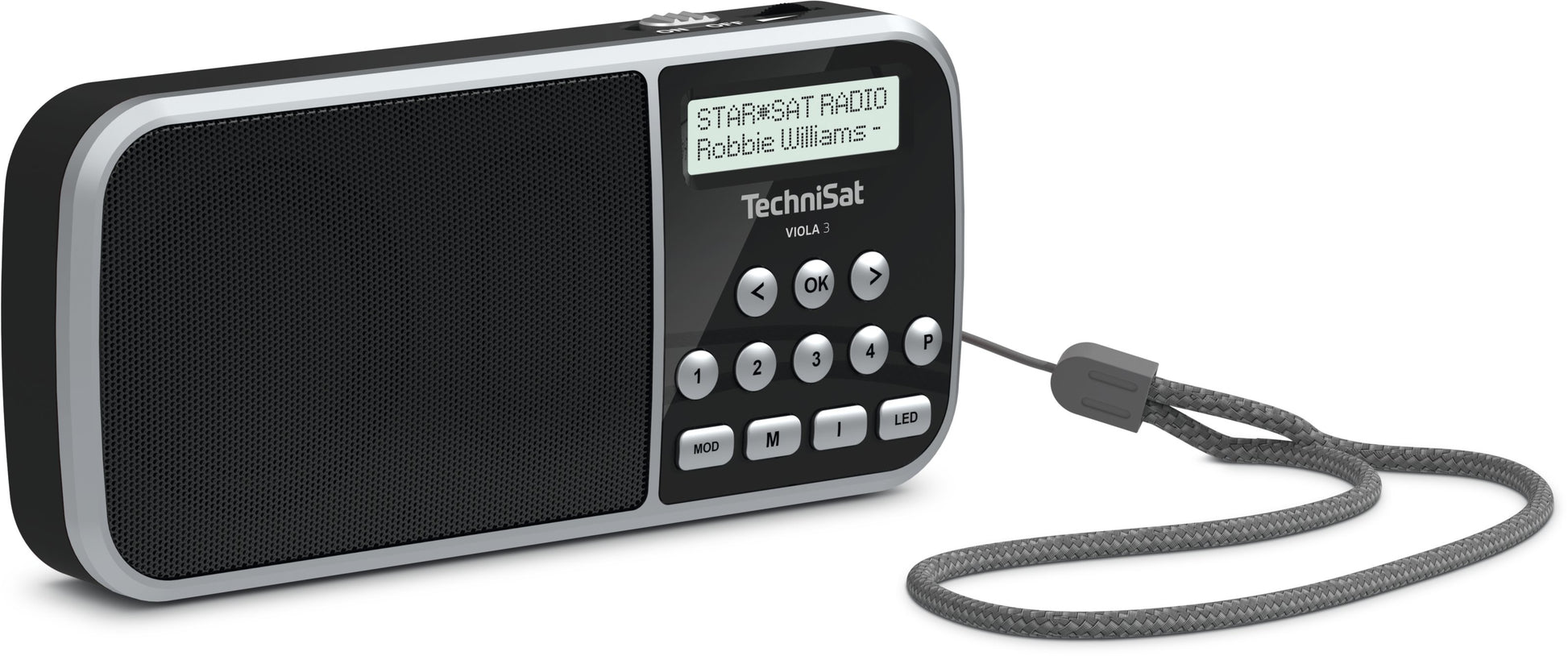 TechniSat Viola 3 – Tragbares DAB+ Radio, UKW, 10 h Akku – Schwarz