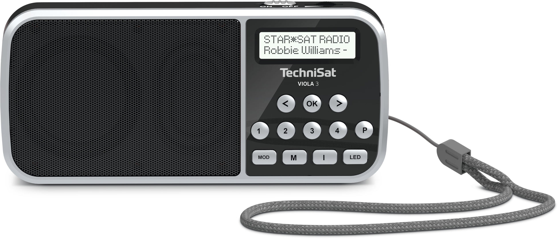TechniSat Viola 3 – Tragbares DAB+ Radio, UKW, 10 h Akku – Schwarz