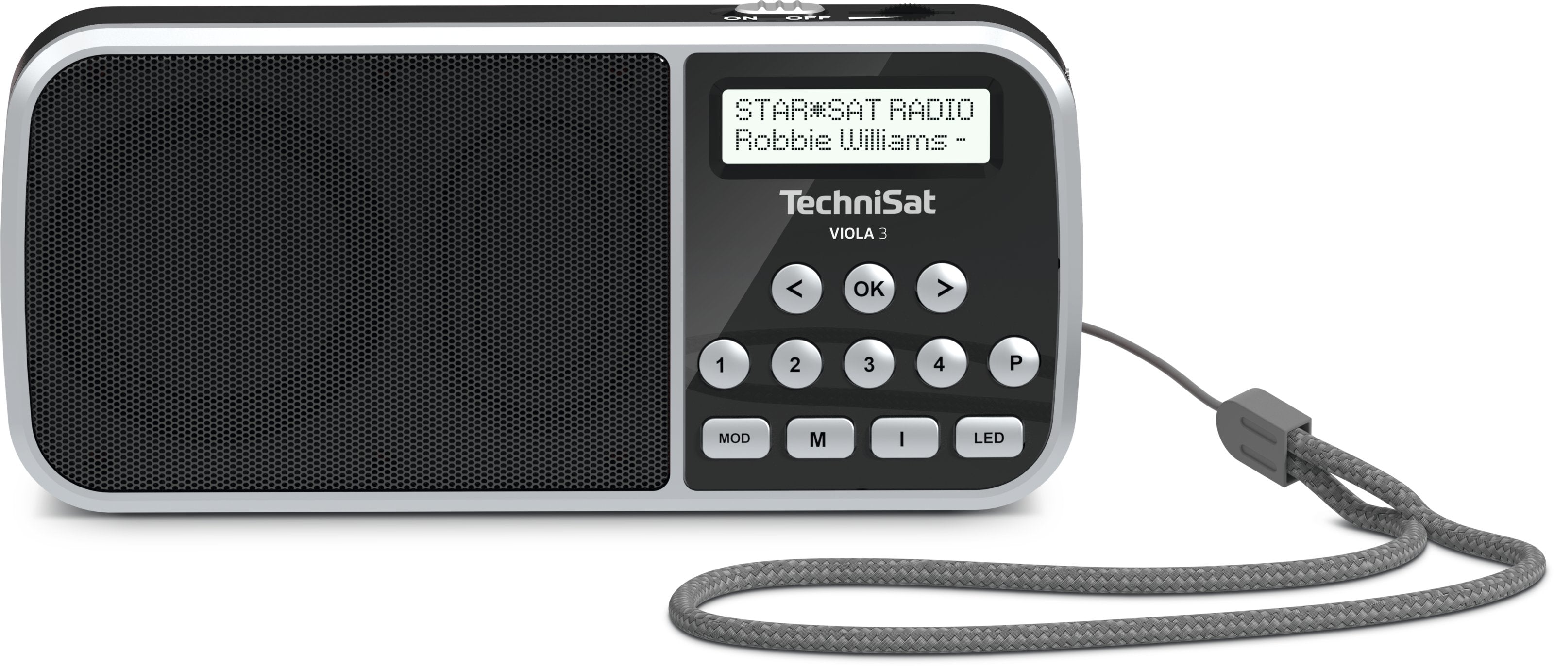 TechniSat Viola 3 – Tragbares DAB+ Radio, UKW, 10 h Akku – Schwarz