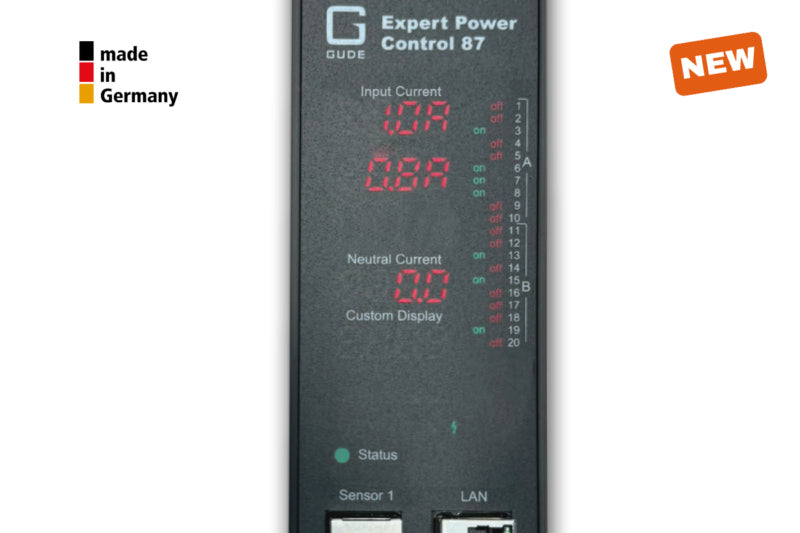 Güde Gude EPC 87-1210-18 – Rack-PDU gemessen & geschaltet, 16× IEC C13 + 4× IEC C19, Stecker IEC C20, 3,6 kW