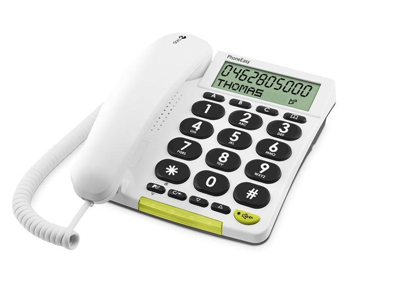 Doro PhoneEasy 312cs – Analoges Telefon, kabelgebundenes Mobilteil, Freisprecheinrichtung