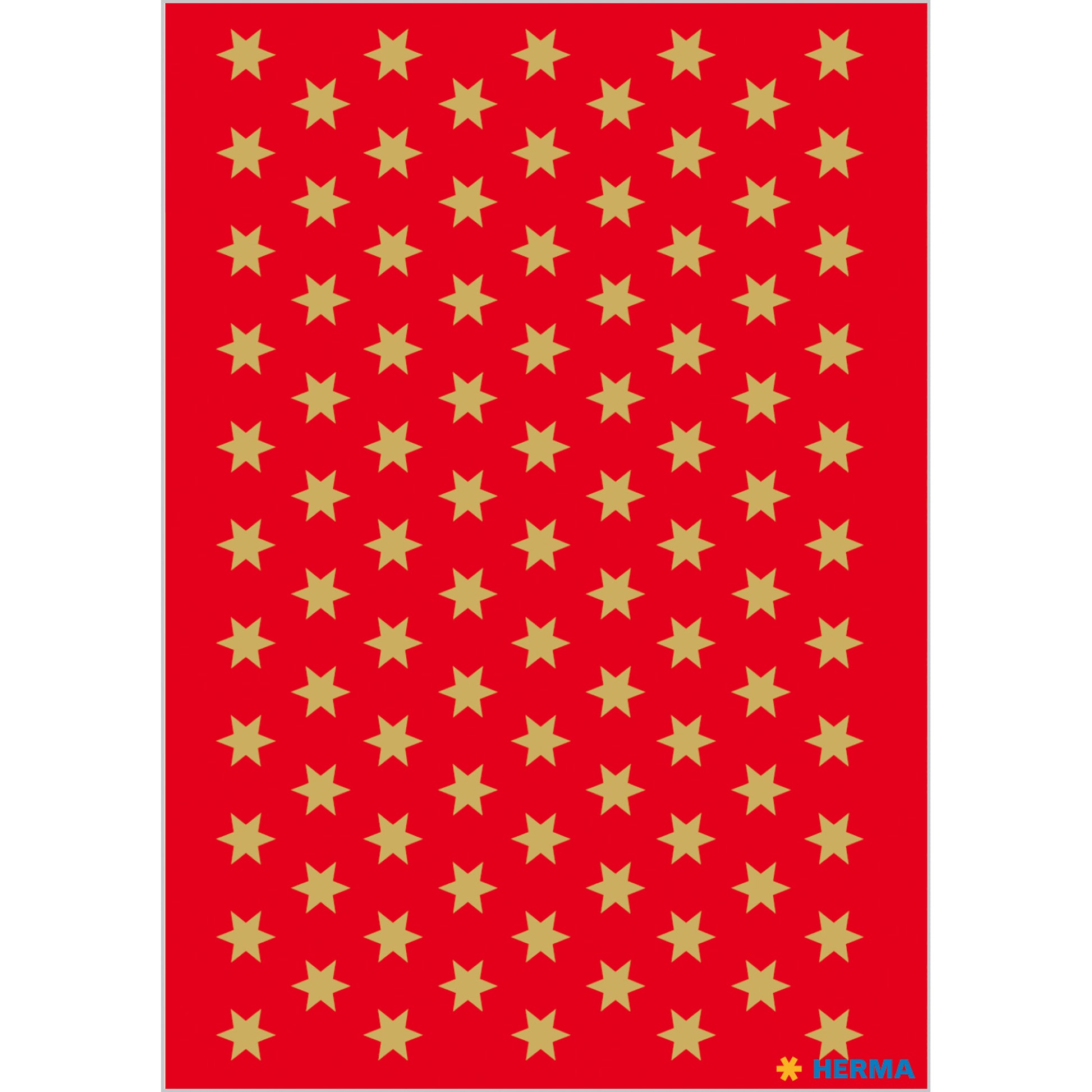 HERMA Geschenketiketten – Sterne – 285 Etiketten – permanent, Papier – Bogen 84 × 120 mm