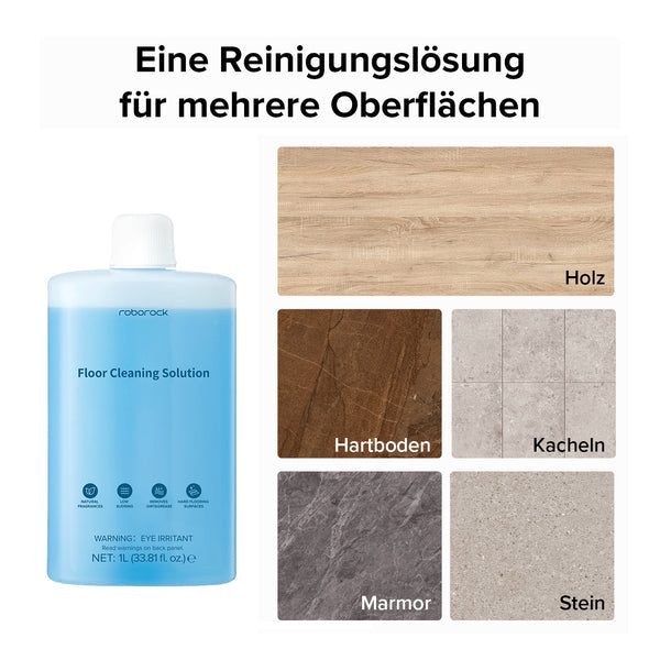 Roborock Bodenreiniger für Staubsaugerroboter – Flüssigkeit, Box – 1 l, 1 Stk.