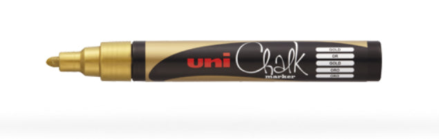 Uni-Ball Kreidemarker – Rund, 1,8–2,5 mm – Gold