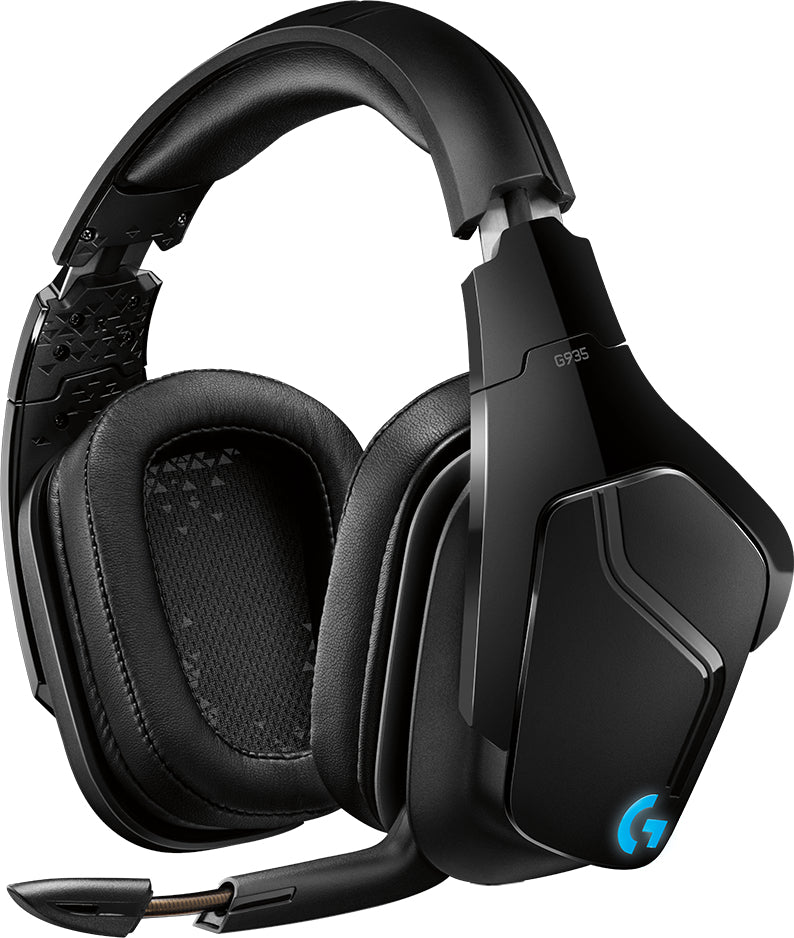 Logitech G G935 Gaming-Headset – Over-Ear, Kabellos + 3,5 mm Klinke, ANC, mit USB-A-Dongle