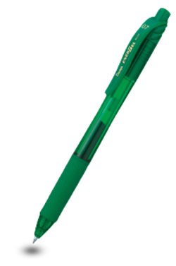 Pentel EnerGel X – Tintenroller, schnelltrocknend, Druckmechanik, 0,7 mm, grün