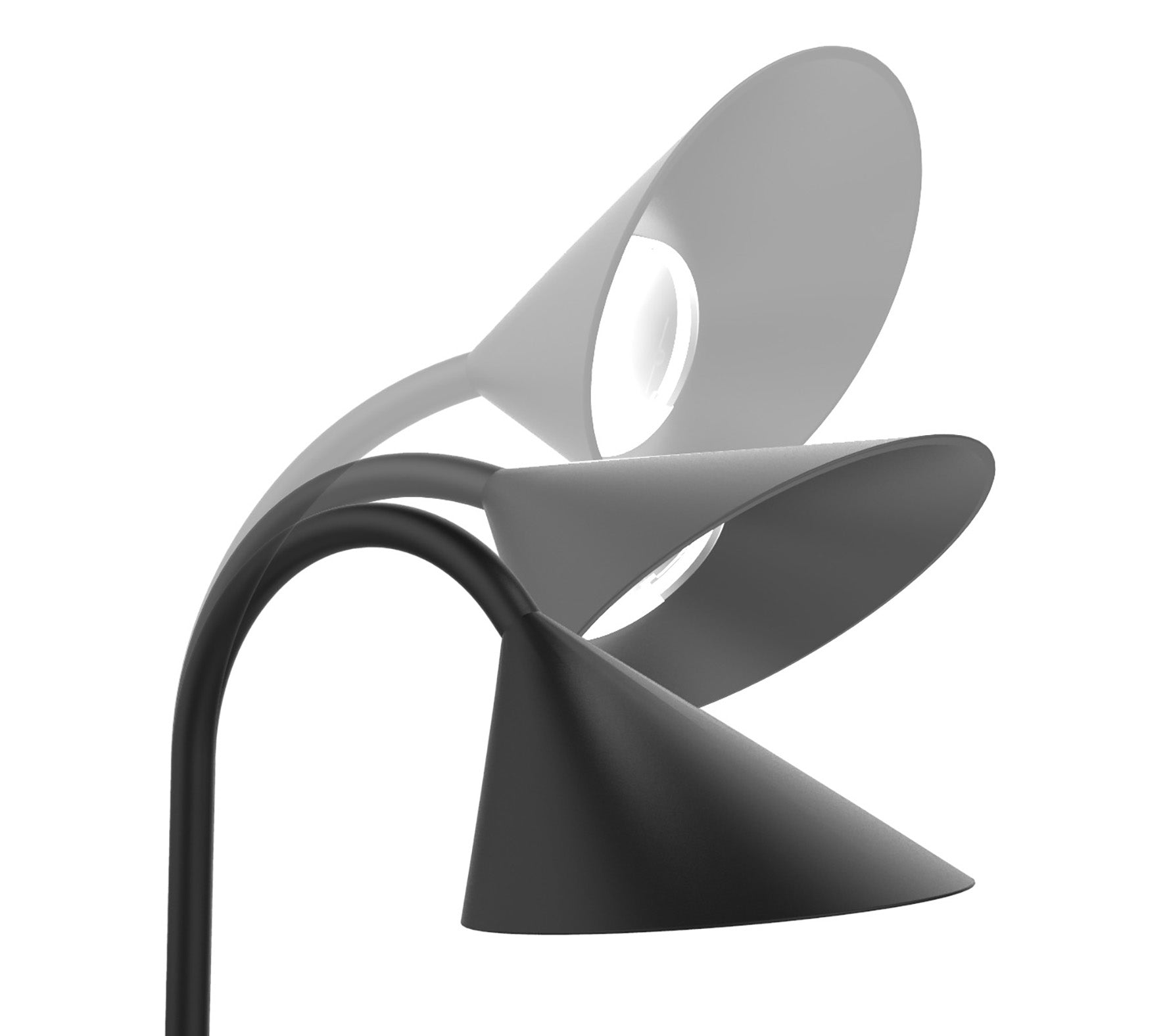 Unilux Tischleuchte SOL – LED 4 W, 500 lm, 3500 K, flexibler Arm – Schwarz