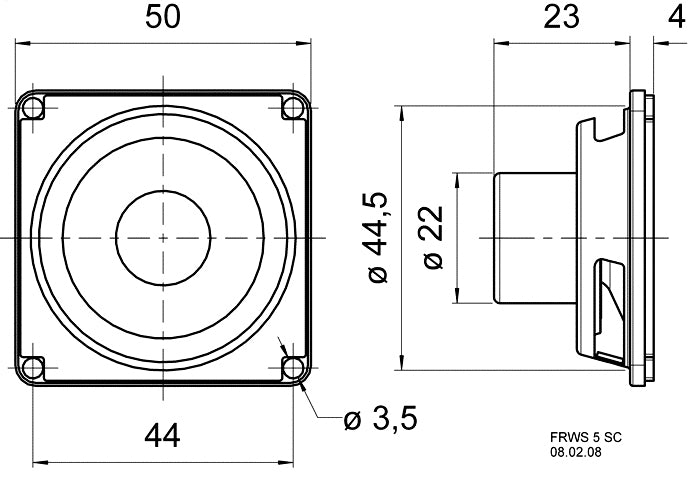 Visaton FRWS 5 SC – Breitbandtreiber – 8 Ω, 4 W