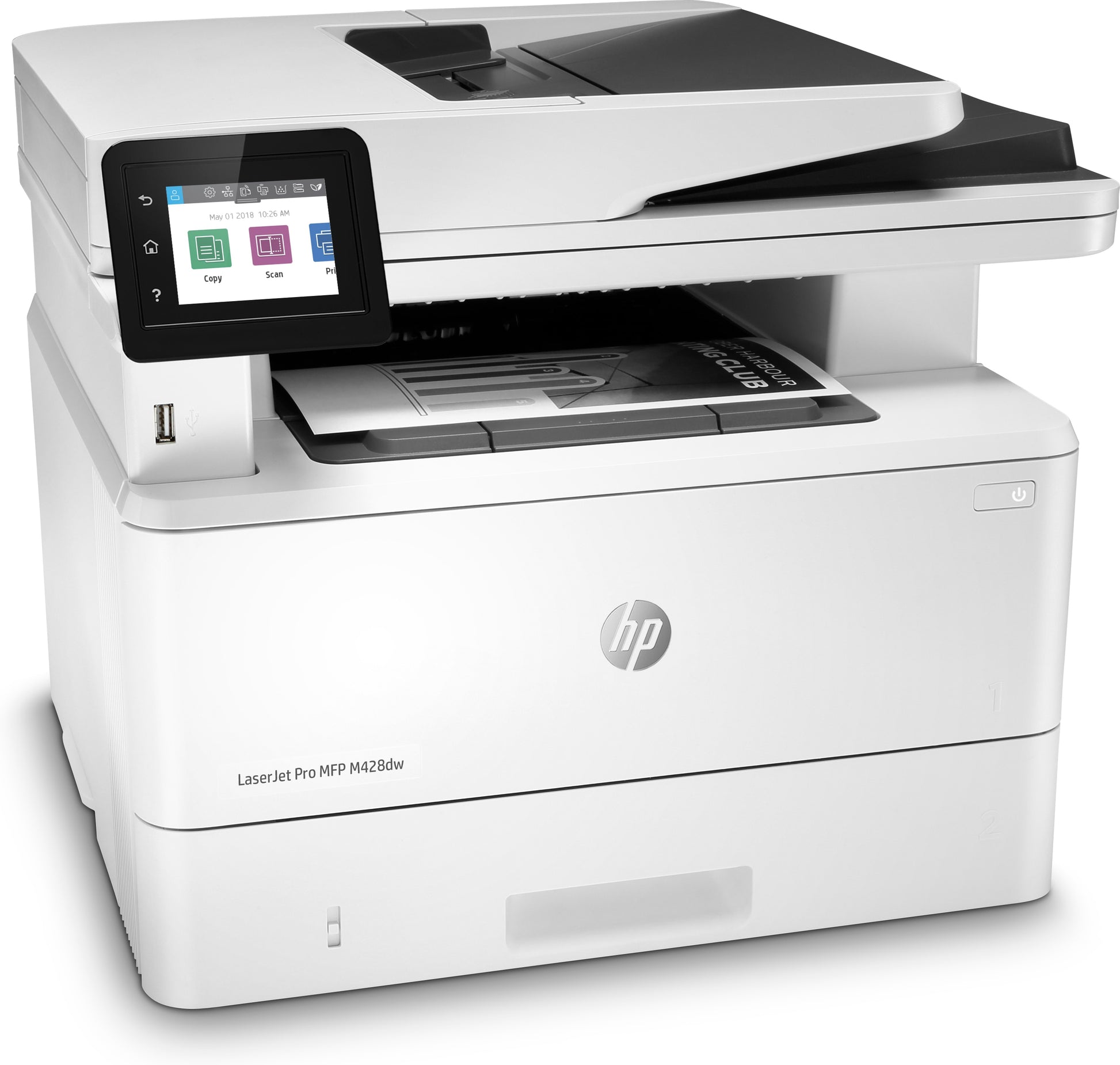 HP Laserjet Pro M428dw – S/W Laser-MFP A4, 3-in-1 – USB/LAN/WLAN – Duplex, ADF, 50-Blatt ADF – 38 Seiten/Min. S/W