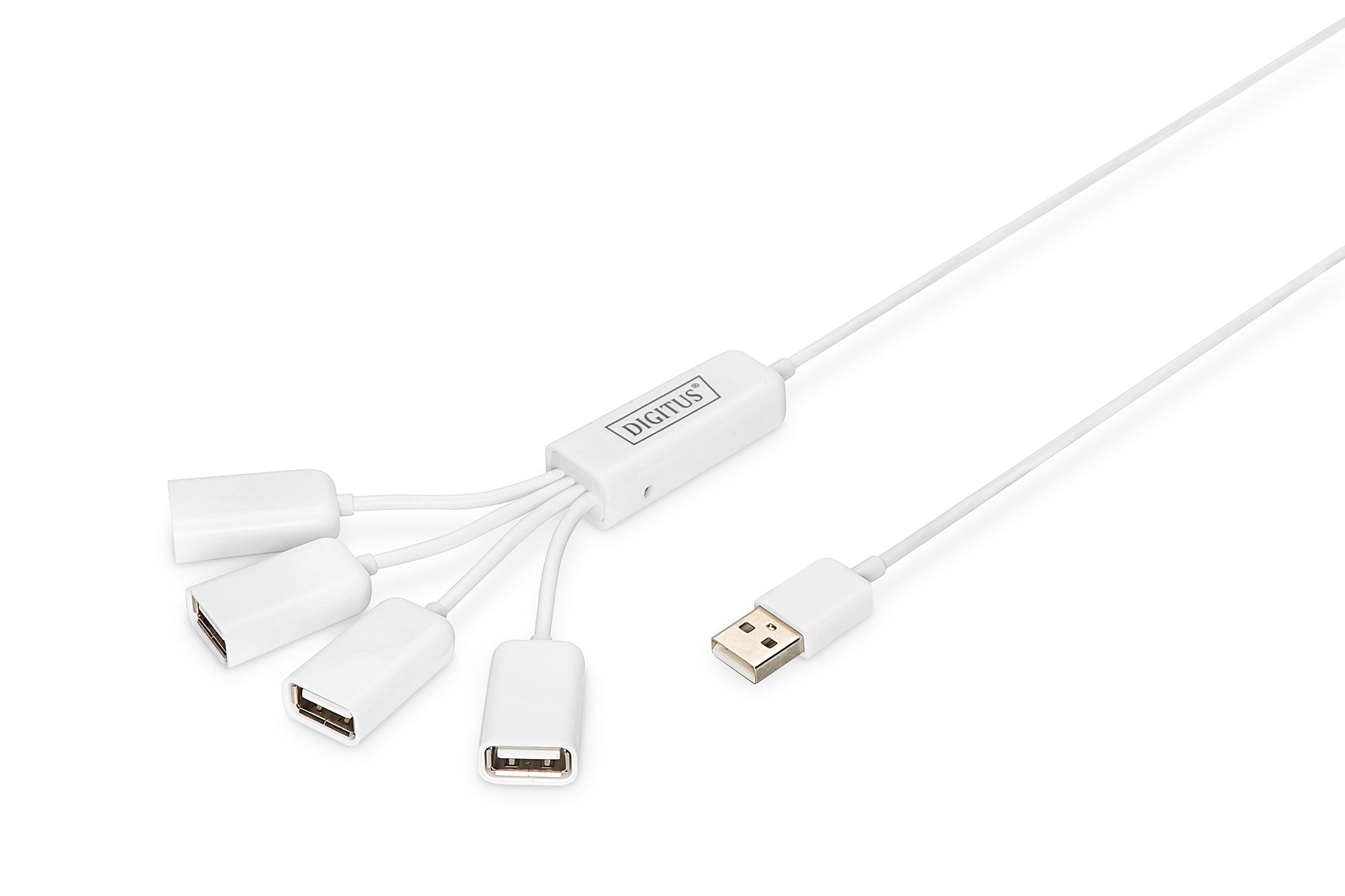 Digitus USB-Hub – USB 2.0, 4× USB-A, für Windows/Mac