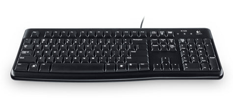 Logitech K120 – Tastatur 100% – kabelgebunden, USB – QWERTZ – schwarz