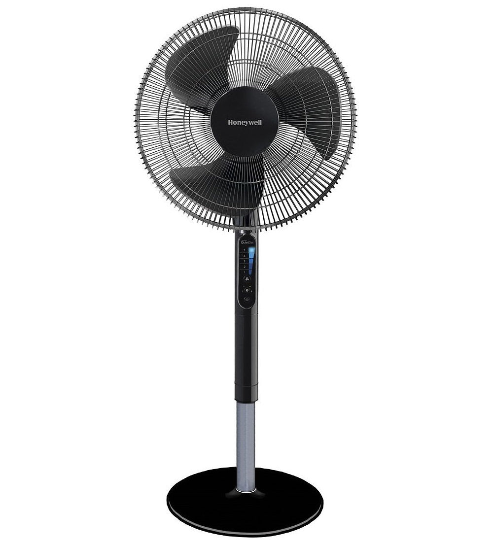 Honeywell QuietSet HSF-600WE4 Standventilator – 8 Stufen, Oszillation, mit Fernbedienung, Timer