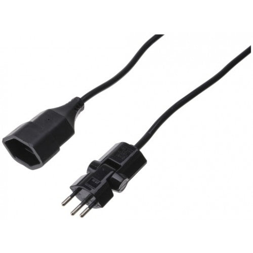 Max Hauri AG Max Hauri Verlängerungskabel – T12–T13, 5 m, mit Kinderschutz, 3×1 mm², Schwarz