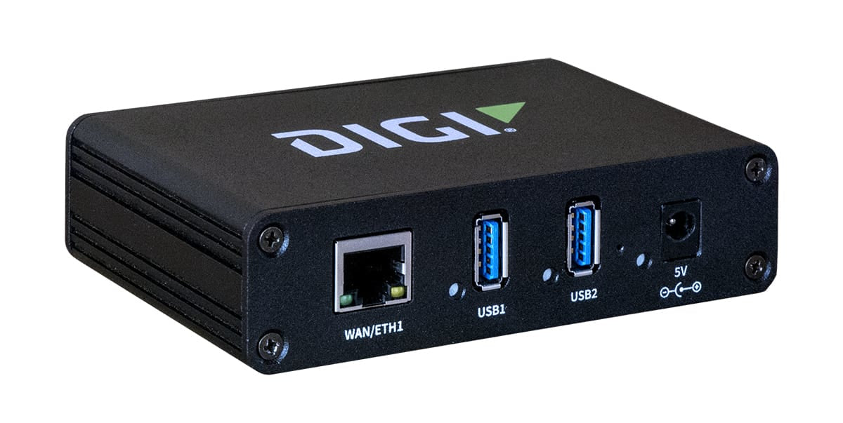 Digi AW02-G300 USB-Hub – 2× USB-A, GbE, MMC