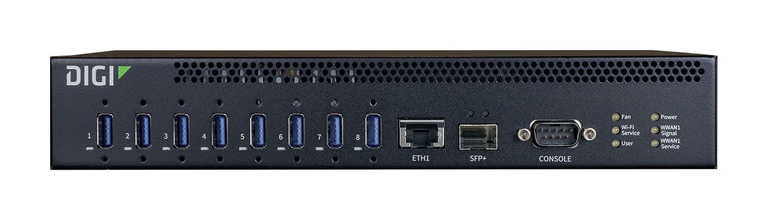 Digi AW08-G300 USB-Hub – 8× USB-A, GbE
