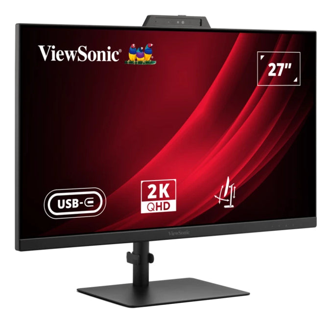 Viewsonic Monitor, 27", 2560 × 1440 (WQHD), 250 cd/m², USB-C