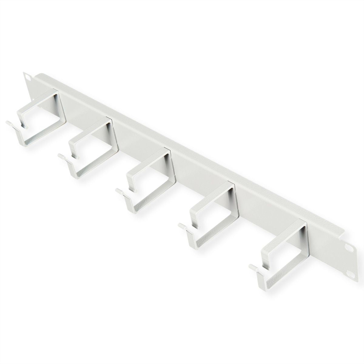 ROLINE 19" Kabelmanager – 1U – 480 × 44 × 80 mm – Stahl – Lichtgrau