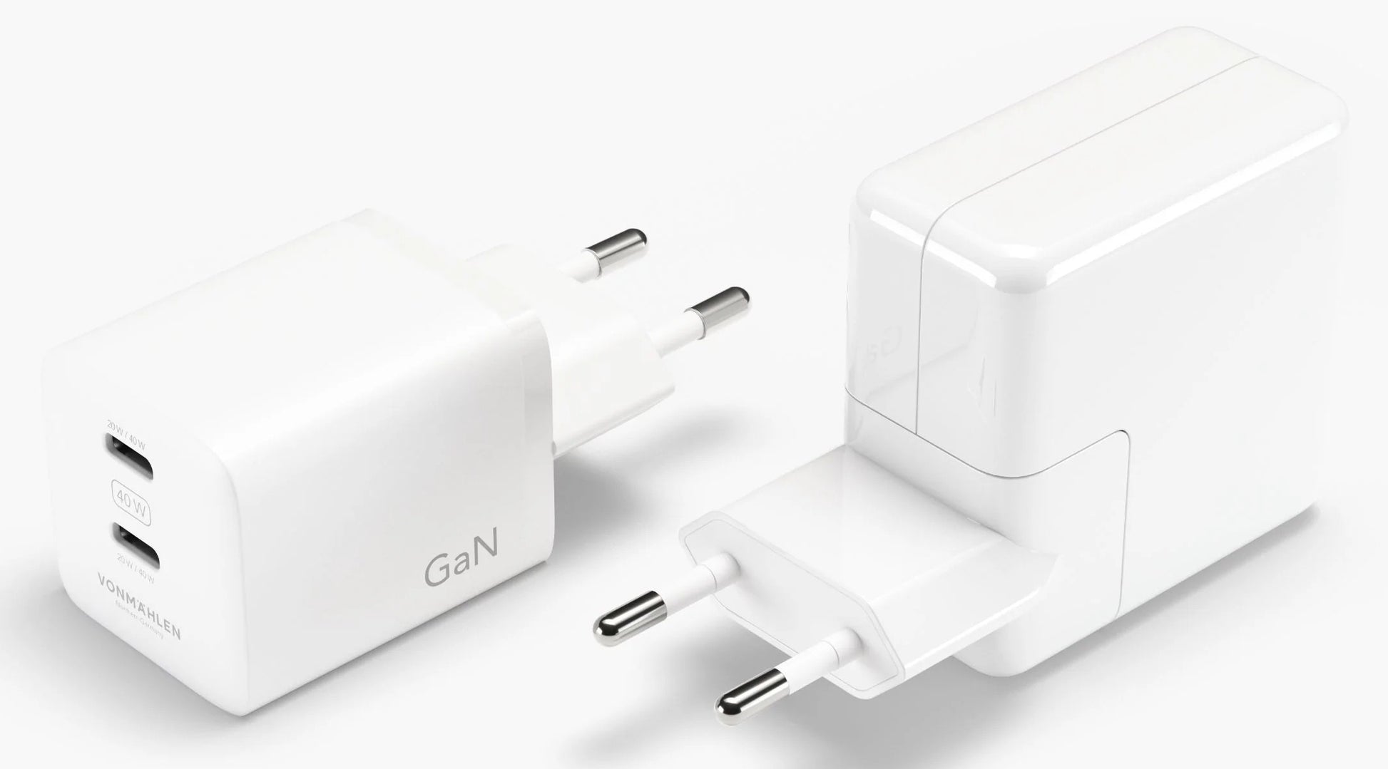 Vonmählen Unity Netzteil – 40 W, 2× USB-C, PD, PPS, GaN – für Universalgeräte
