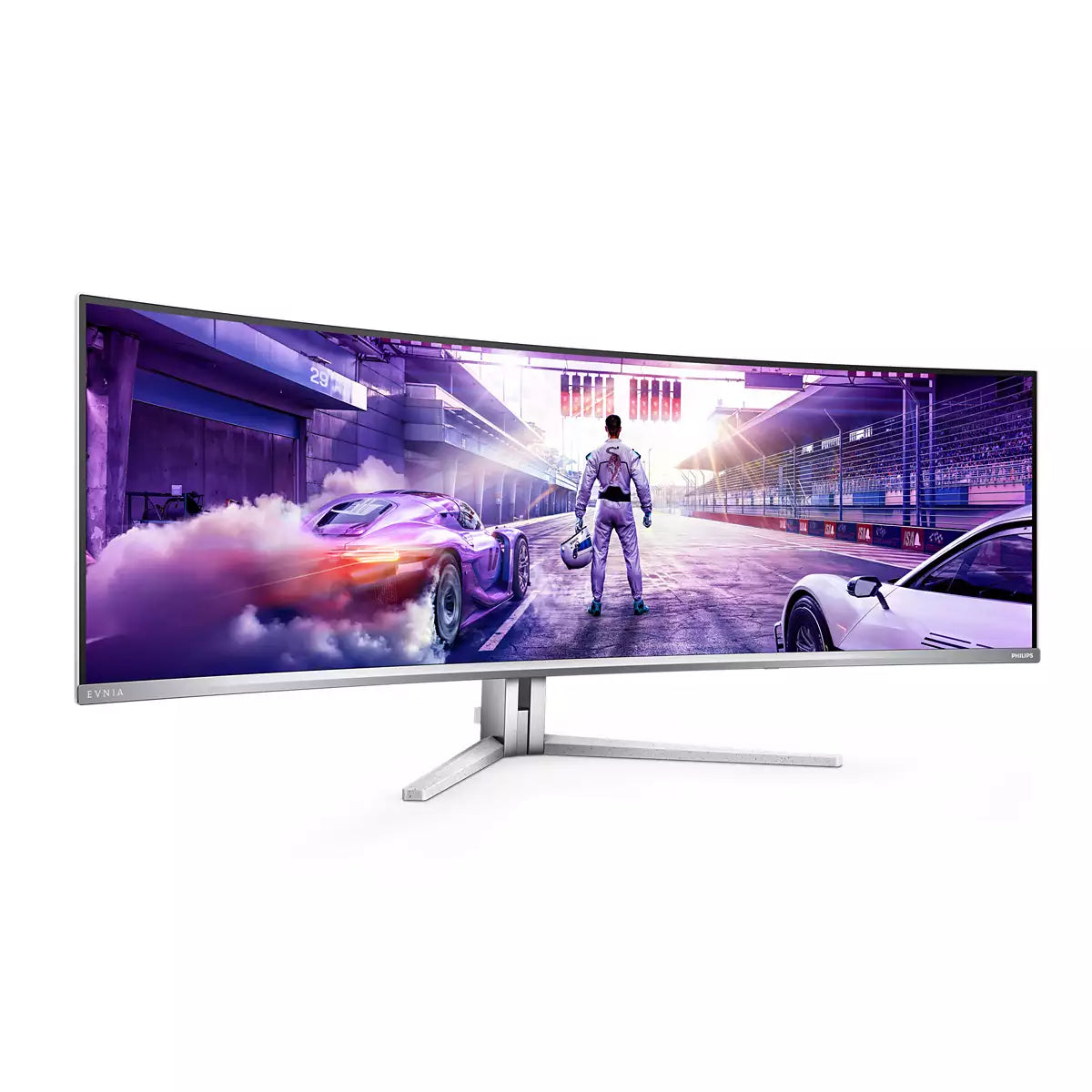Philips Evnia 8000 49M2C8900L/00 – Monitor, 48,9", 250 cd/m², USB-C, KVM, Lautsprecher, VESA 100 × 100, Weiss