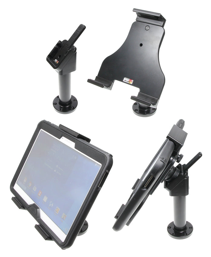 Brodit Tablet-Bodenständer – für Tablets mit Höhe 18–23 cm, 345° Schwenk, Höhenverstellbar – Schwarz