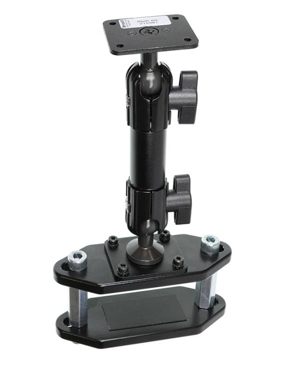 Brodit Fahrzeug-Dock für Tablets/UMPC mit Montageplatte 50×42 mm – 360° drehbar – Schwarz