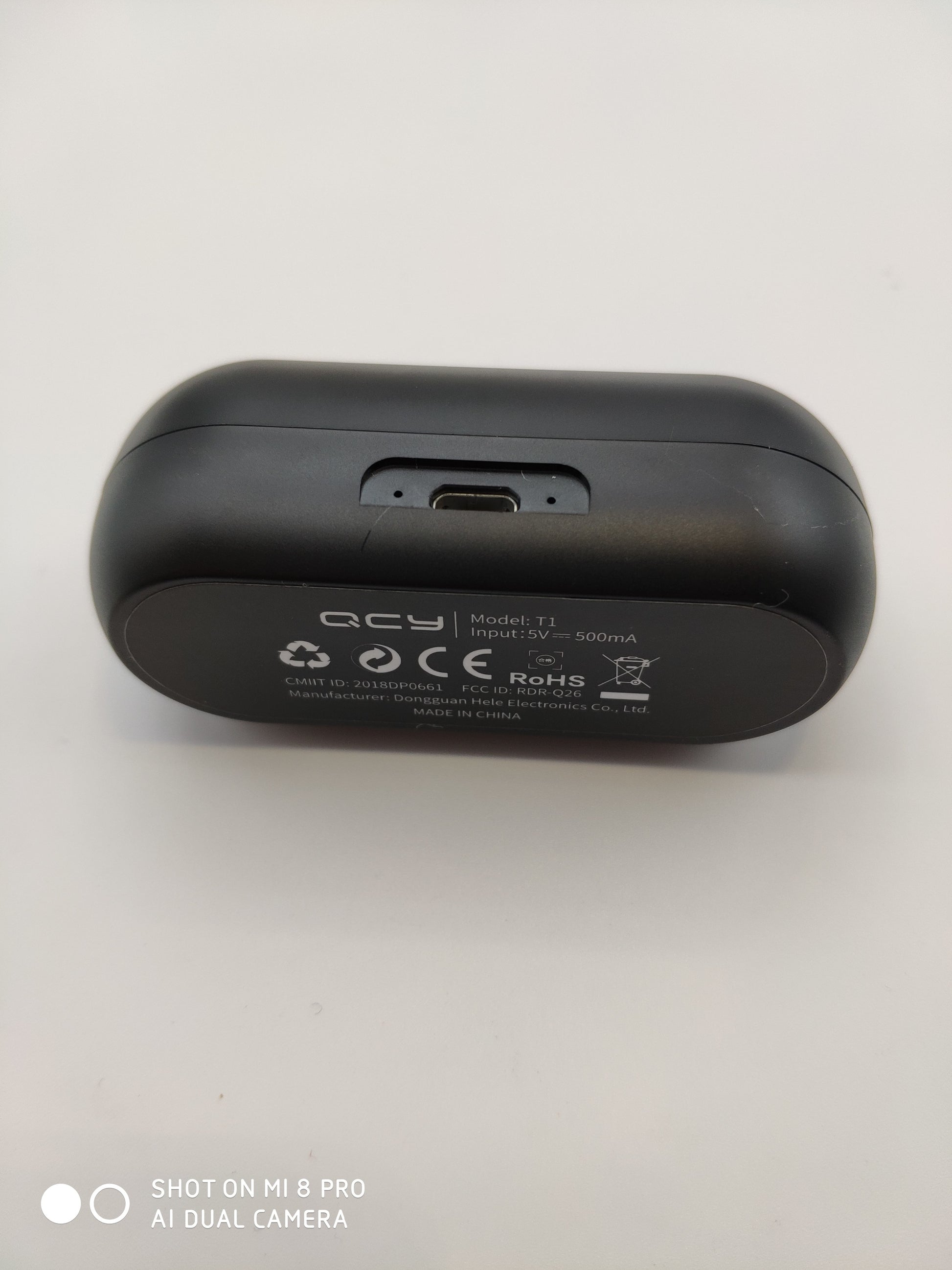 QCY T1C – True Wireless In-Ear Kopfhörer – Bluetooth 5.0, mit Mikrofon – Schwarz, bis 4 h