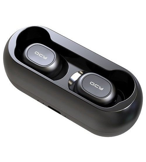 QCY T1C – True Wireless In-Ear Kopfhörer – Bluetooth 5.0, mit Mikrofon – Schwarz, bis 4 h