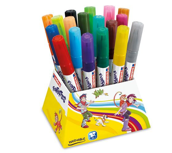 Edding Funtastics 14 Filzstifte – Rundspitze, 1–3 mm, wasservermalbar, 18 Farben