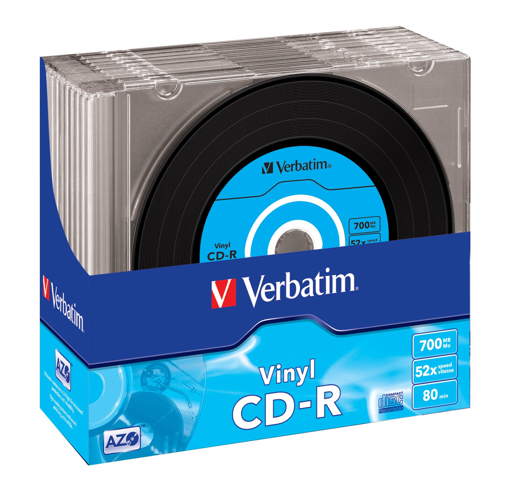 Verbatim CD-R 700 MB – 52×, Data Vinyl, 10er Pack