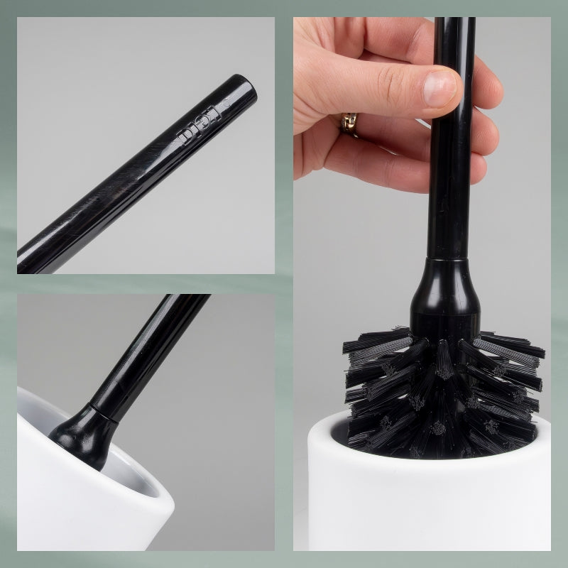 Kela Sana – WC-Bürstenset – Keramik, Weiss, einfach zu säubern, H 45 cm