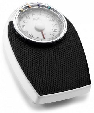 ADE Universalwaage Victoria – Tragkraft 136 kg, Teilung 500 g, Wiegefläche 28,5 × 43 cm, Metall, Schwarz