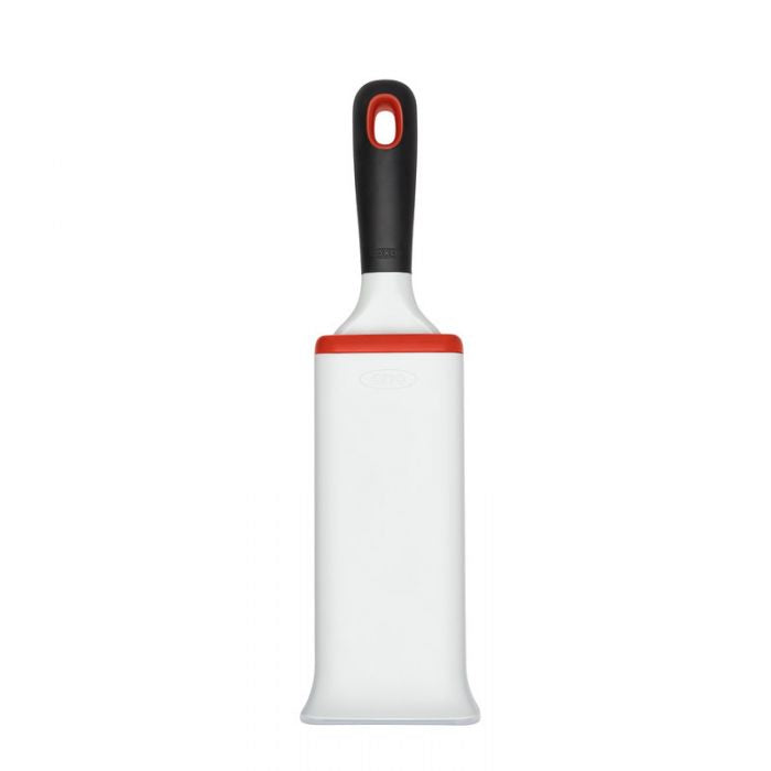 OXO Good Grips Textil-/Fusselbürste – selbstreinigend, Nylon, 17,4×3,9 cm, Weiss, für Kleider