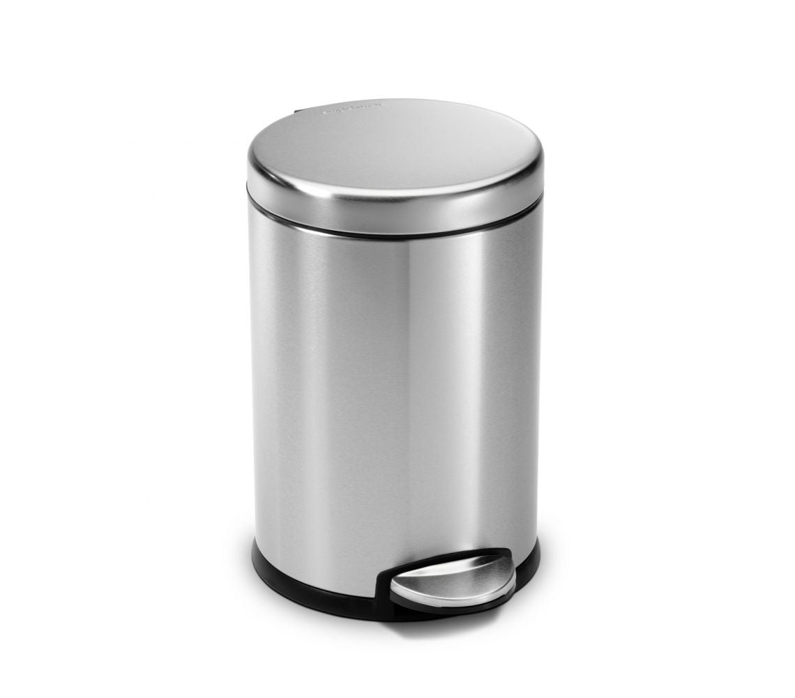 simplehuman Papierkorb – 4,5 l – Edelstahl – B × H × T 193 × 307 × 254 mm