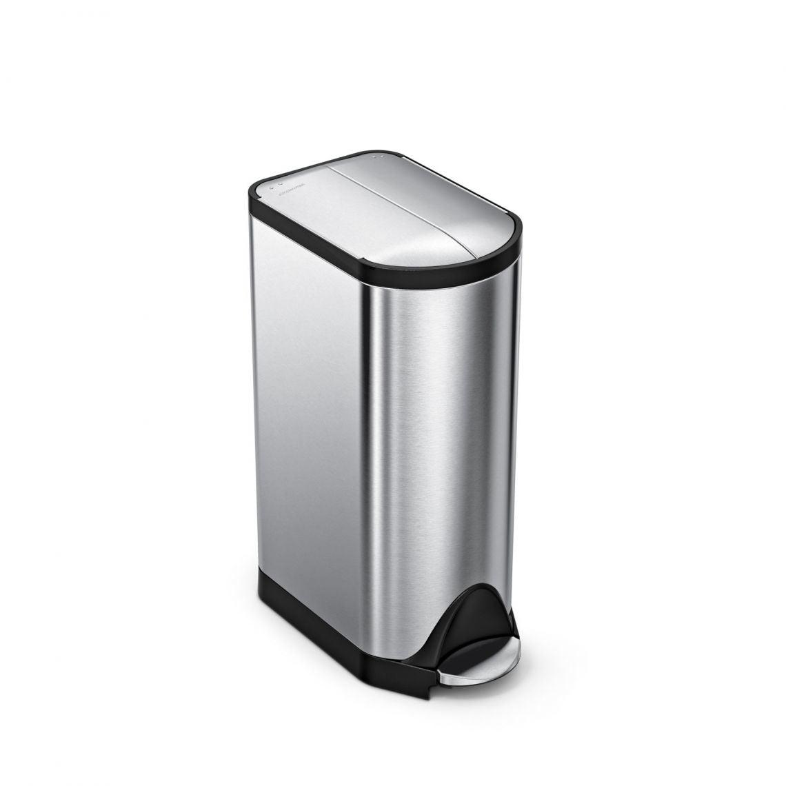 simplehuman Papierkorb Schmetterling – 30 l – mit Deckel – Edelstahl – B × H × T 447 × 660 × 264 mm