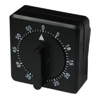 Technoline Küchentimer, 60 Min, 6,9 × 4 × 6,9 cm, Kunststoff, schwarz, analog