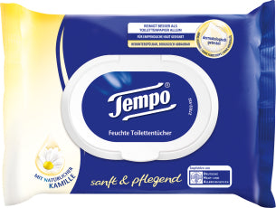 Tempo Feuchttücher – sanft & pflegend, Kamille – 42 Tücher