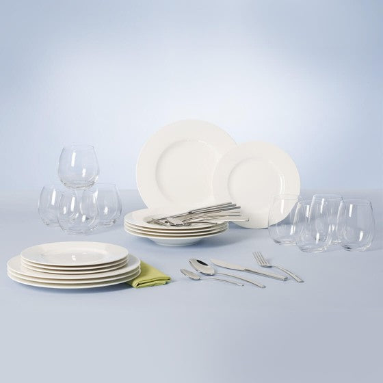 Villeroy & Boch Wonderful World 4 Friends Speise-Service – Porzellan, weiss, für 4 Personen, 36-teilig
