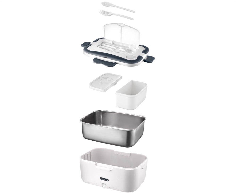 Unold Lunchbox 1,5 l, 23,2 × 16,5 × 11,5 cm, Kunststoff, weiss