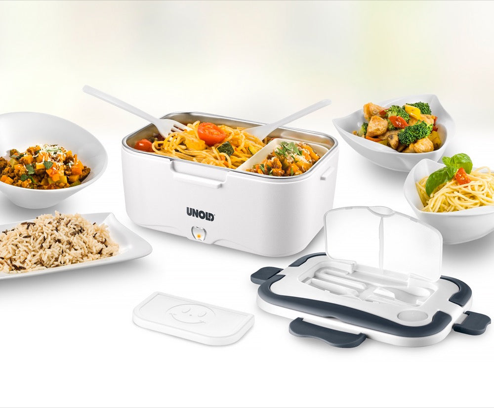 Unold Lunchbox 1,5 l, 23,2 × 16,5 × 11,5 cm, Kunststoff, weiss