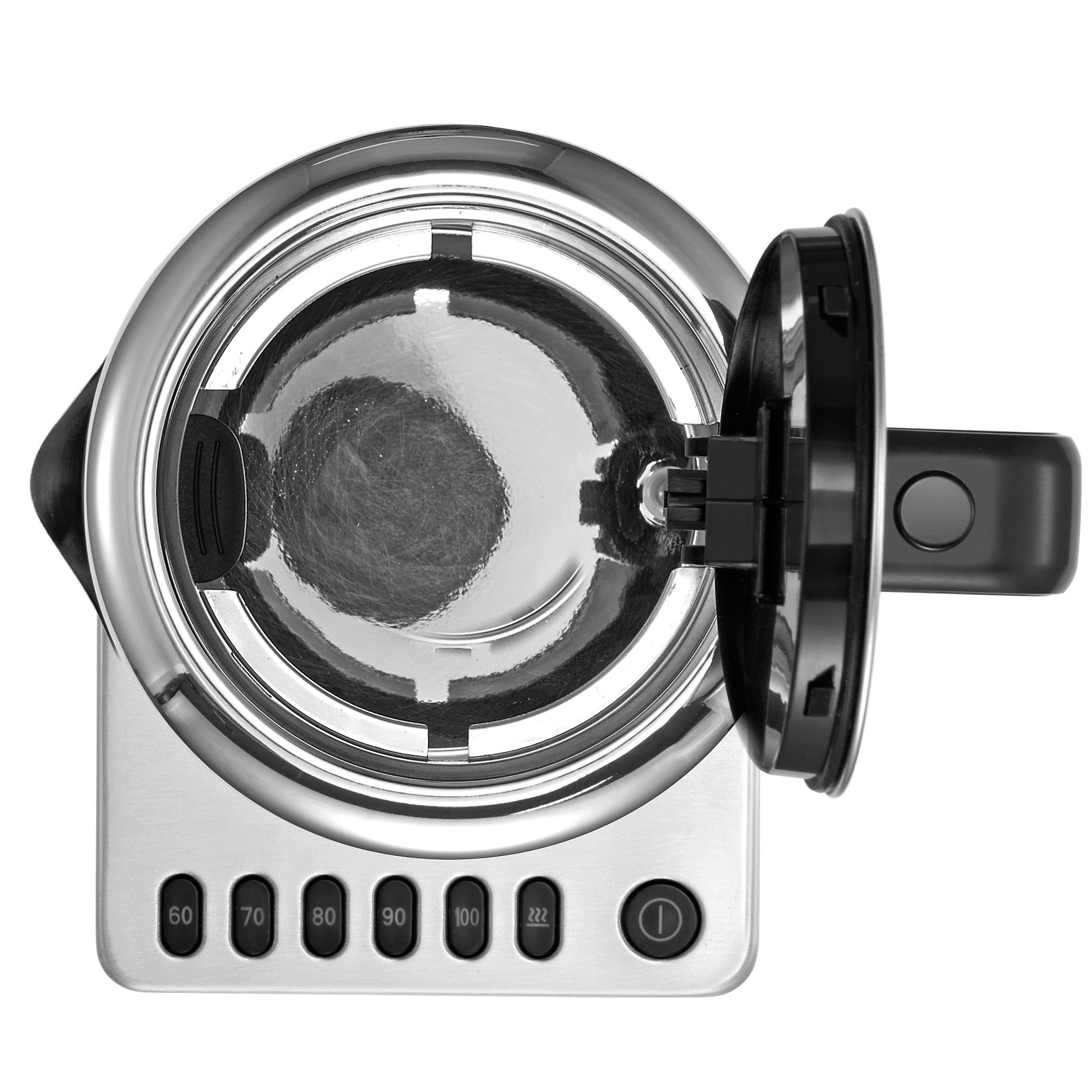 WMF KÜCHENminis Wasserkocher – 1 l, mit Temperaturwahl, Warmhaltefunktion, Glas, 04131800