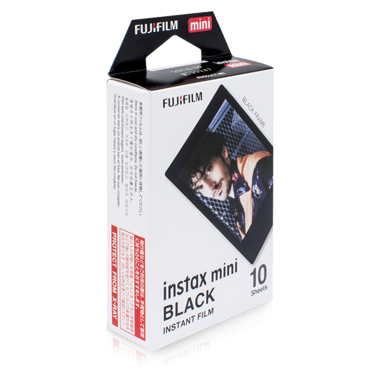Fujifilm Schwarzrahmen-Sofortbildfilm – 62 × 46 mm, ISO 800 – 10er-Pack – für Instax Mini, Polaroid 300