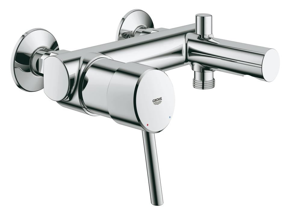 GROHE Concetto Einhand-Wannenbatterie – Anschluss 3/4", 180 × 145 mm, Messing, Chrom, für Badewanne & Dusche